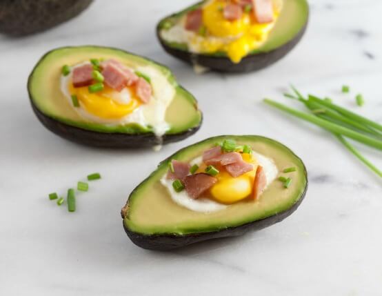 Canadian Bacon and Egg Stuffed Avocados