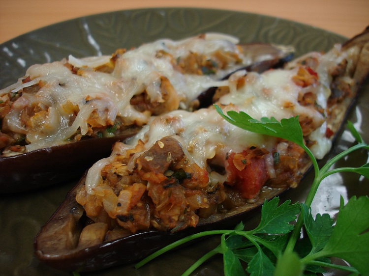 Baked Eggplant with Sardines