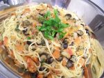 Spaghetti with Olive, Caper and Anchovy Sauce