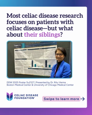 Most celiac disease research focuses on patients with celiac disease—but what about their siblings? A recent study presented at #DDW2025 by Dr. Ritu Verma revealed 58% of kids aged 10–14 felt they got less attention than their sibling with celiac disease. The takeaway? Siblings of kids with celiac disease can experience emotional impacts, and resources should support the entire family, not just the child with celiac disease. #CeliacDisease #Celiac #CeliacAwareness #CeliacKids #GlutenFreeFamily
